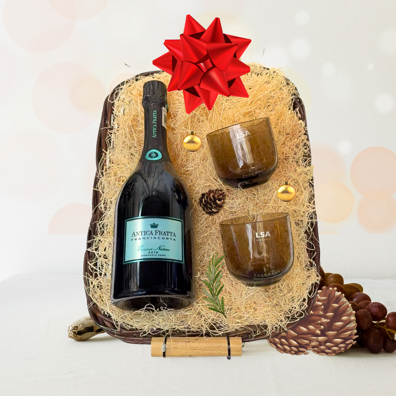 Exquisitez con burbujas y vasos premium labrados a mano LSA