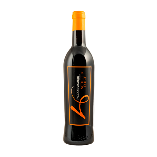 Botella de Pago del Vicario Merlot Dulce